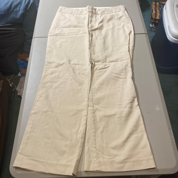 Banana Republic Harrison Trouser Cream Women's Size 16 Dress Pants Office EUC - Picture 1 of 8